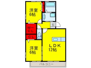 パ－クアベニュ－旭ヶ丘の物件間取画像